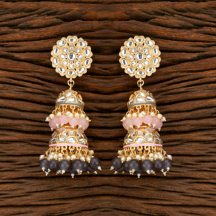 Indo Western Meenakari Earring With Gold Plating 108312