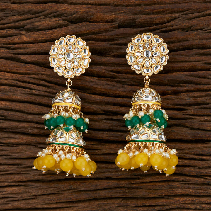 Indo Western Meenakari Earring With Gold Plating 108312