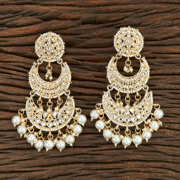 108323 Indo Western Chand Earring With Gold Plating