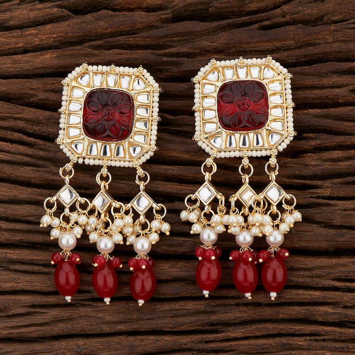 Indo Western Stone Earring With Gold Plating 108379