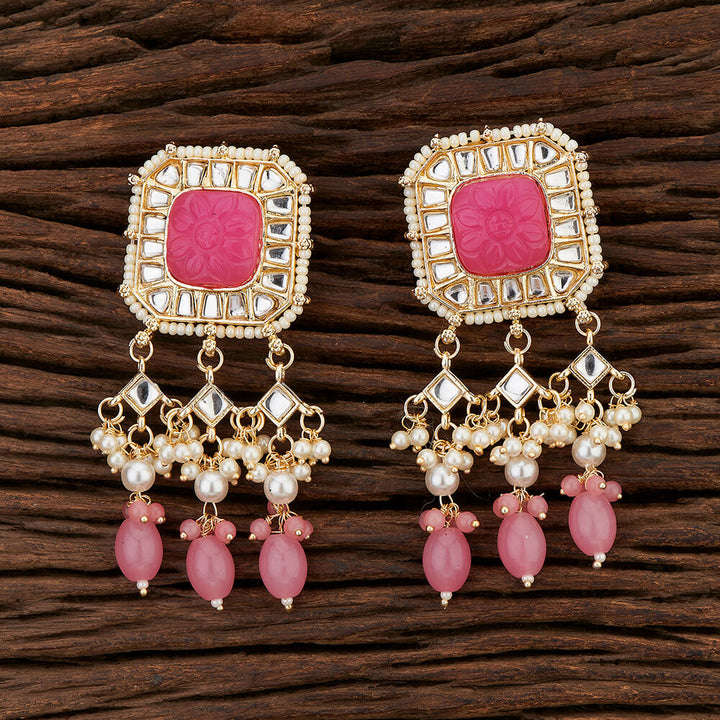 Indo Western Stone Earring With Gold Plating 108379