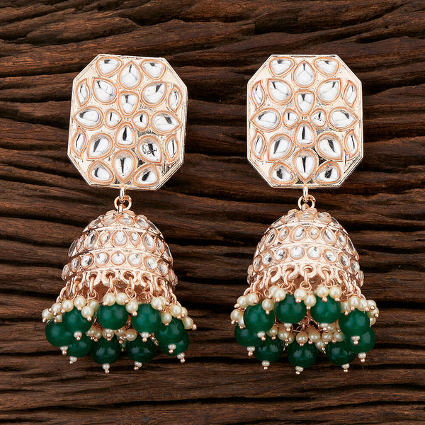 Indo Western Jhumki With Rose Gold Plating 108424