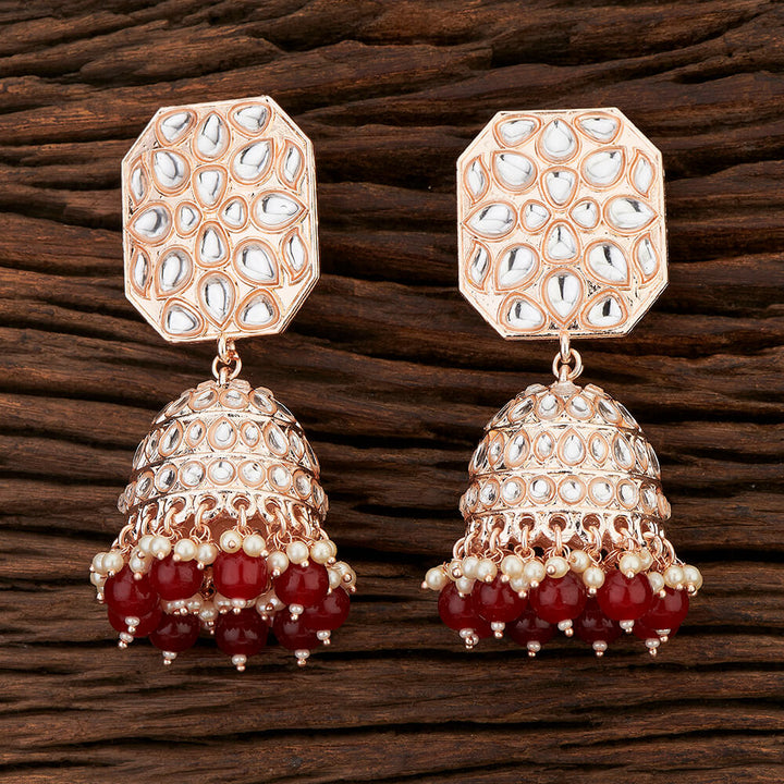 Indo Western Jhumki With Rose Gold Plating 108424