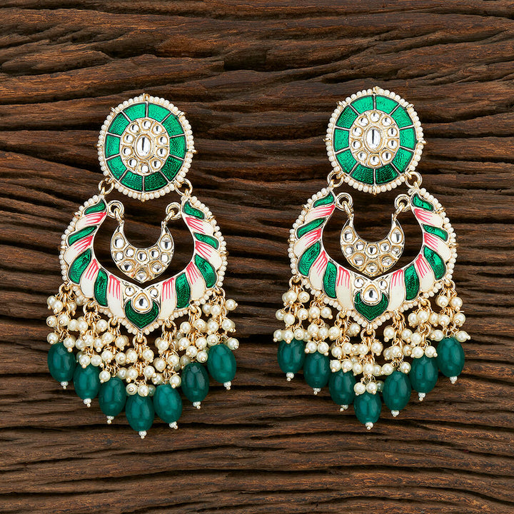 Indo Western Meenakari Earring With Gold Plating 108589