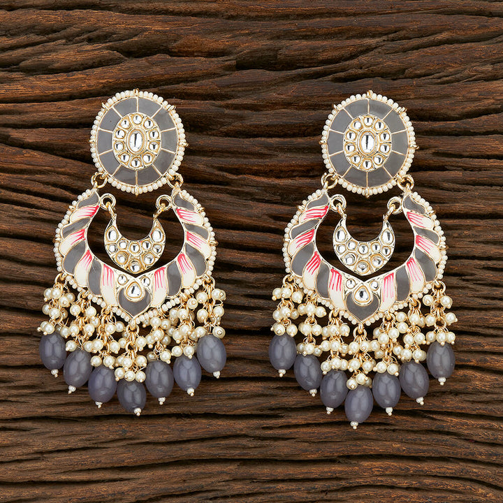 Indo Western Meenakari Earring With Gold Plating 108589