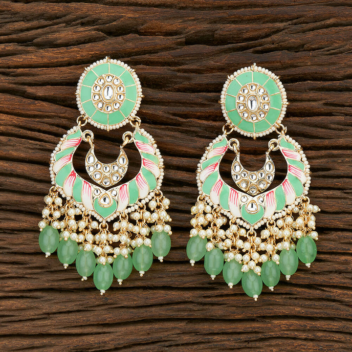 Indo Western Meenakari Earring With Gold Plating 108589