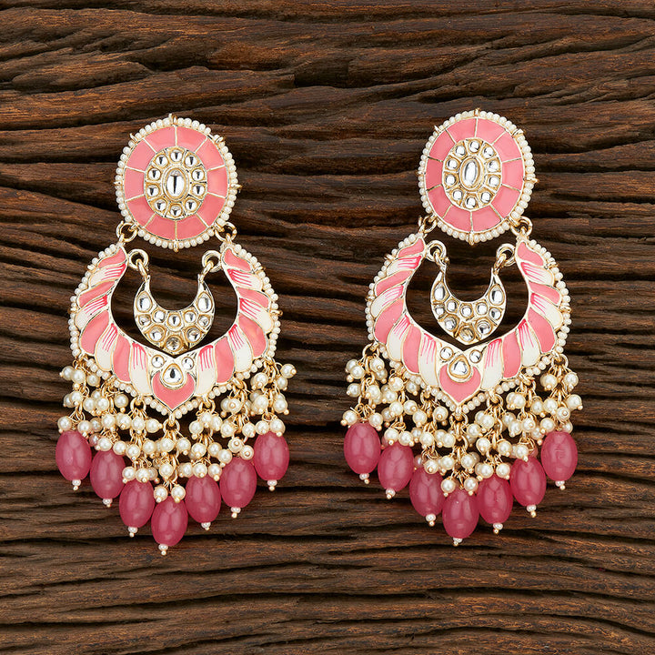 Indo Western Meenakari Earring With Gold Plating 108589