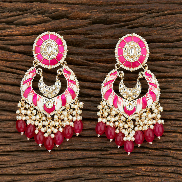 Indo Western Meenakari Earring With Gold Plating 108589