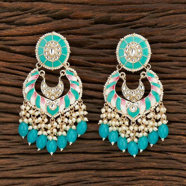 Indo Western Meenakari Earring With Gold Plating 108589