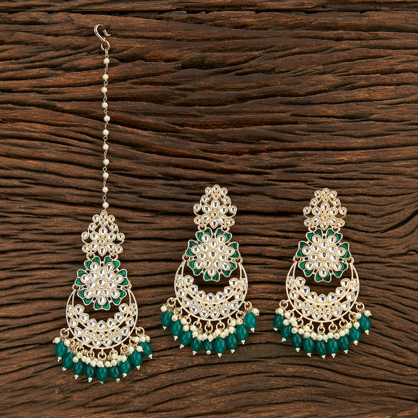 Indo Western Meenakari Earring Tikka With Gold Plating 108597