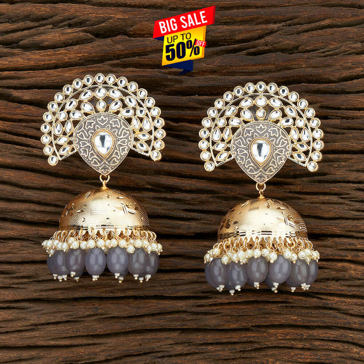 Indo Western Meenakari Earring With Gold Plating 108598