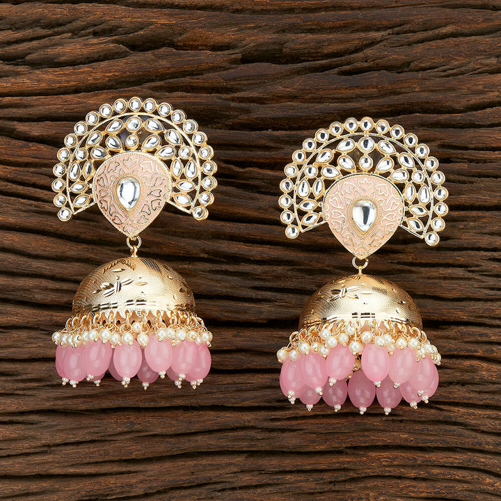 Indo Western Meenakari Earring With Gold Plating 108598