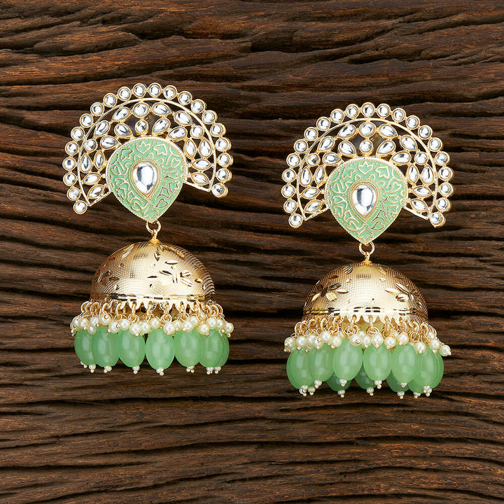 Indo Western Meenakari Earring With Gold Plating 108598