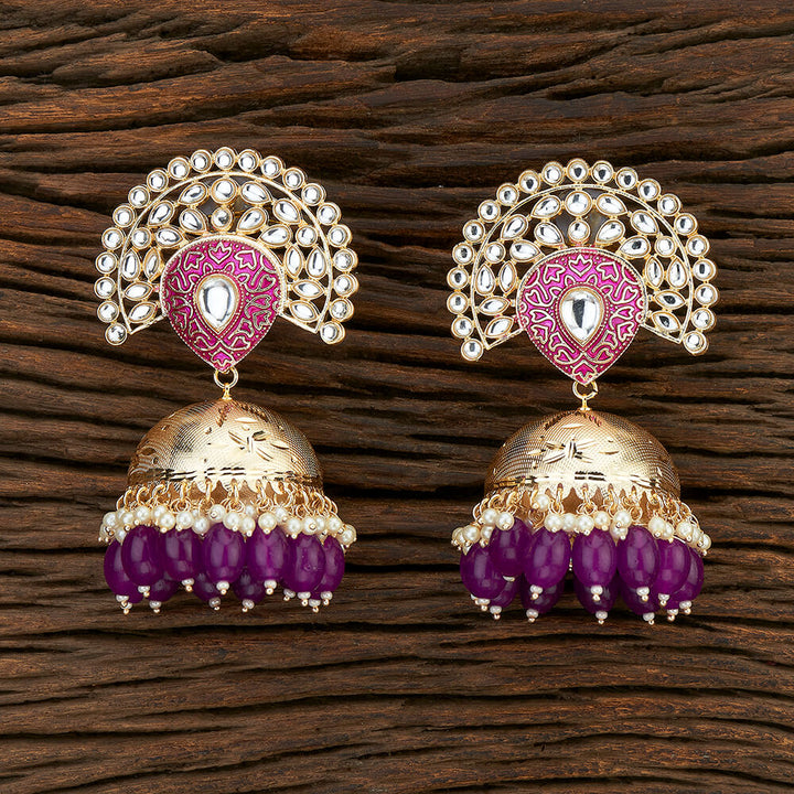 Indo Western Meenakari Earring With Gold Plating 108598