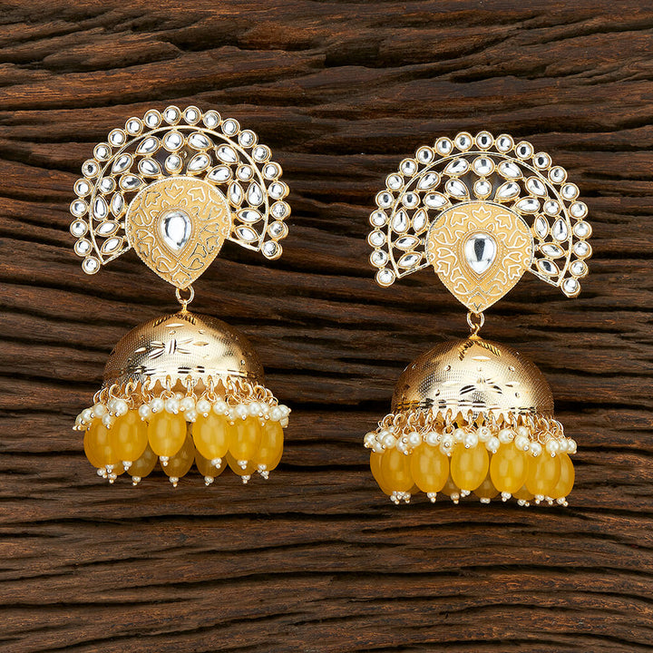 Indo Western Meenakari Earring With Gold Plating 108598