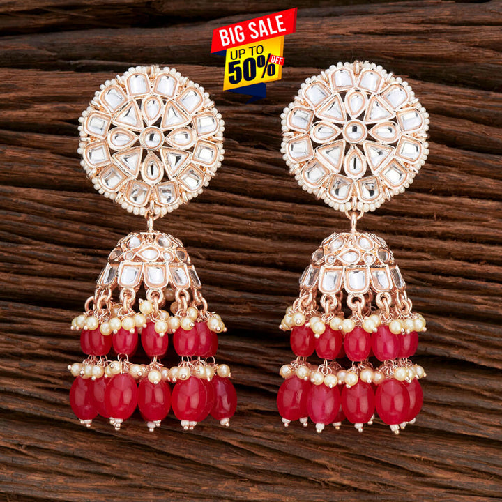 Indo Western Jhumki With Rose Gold Plating 108644