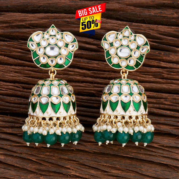 Indo Western Meenakari Earring With Gold Plating 108656