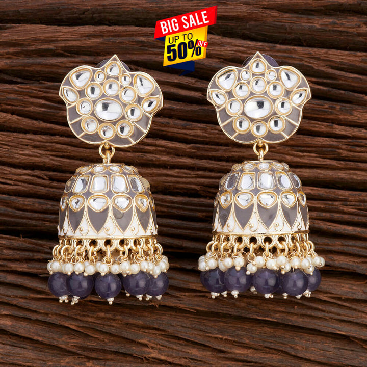 Indo Western Meenakari Earring With Gold Plating 108656