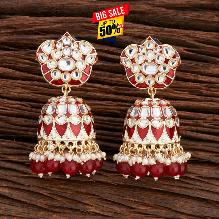 Indo Western Meenakari Earring With Gold Plating 108656