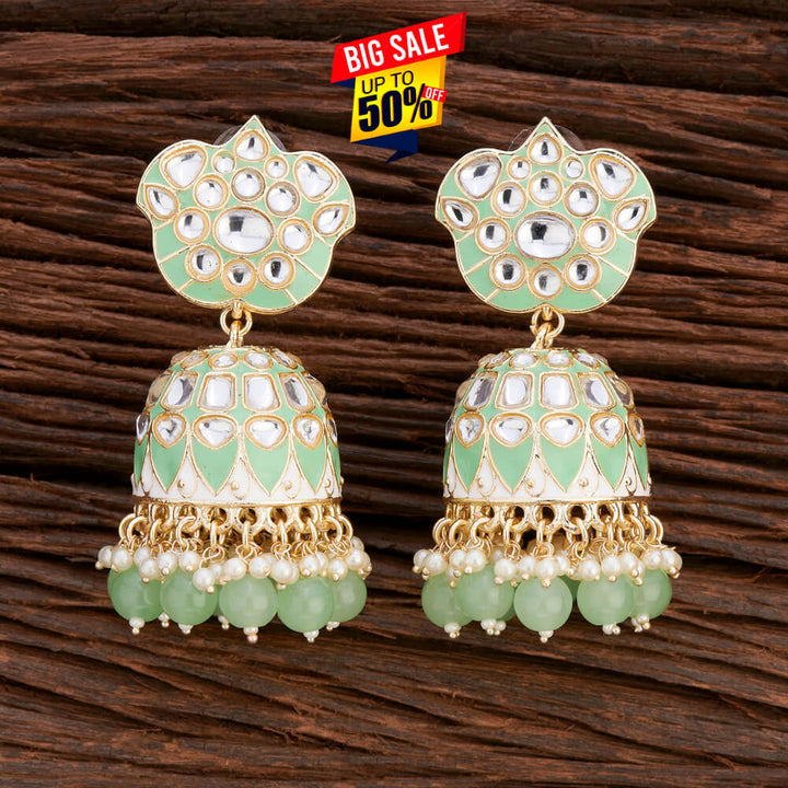 Indo Western Meenakari Earring With Gold Plating 108656