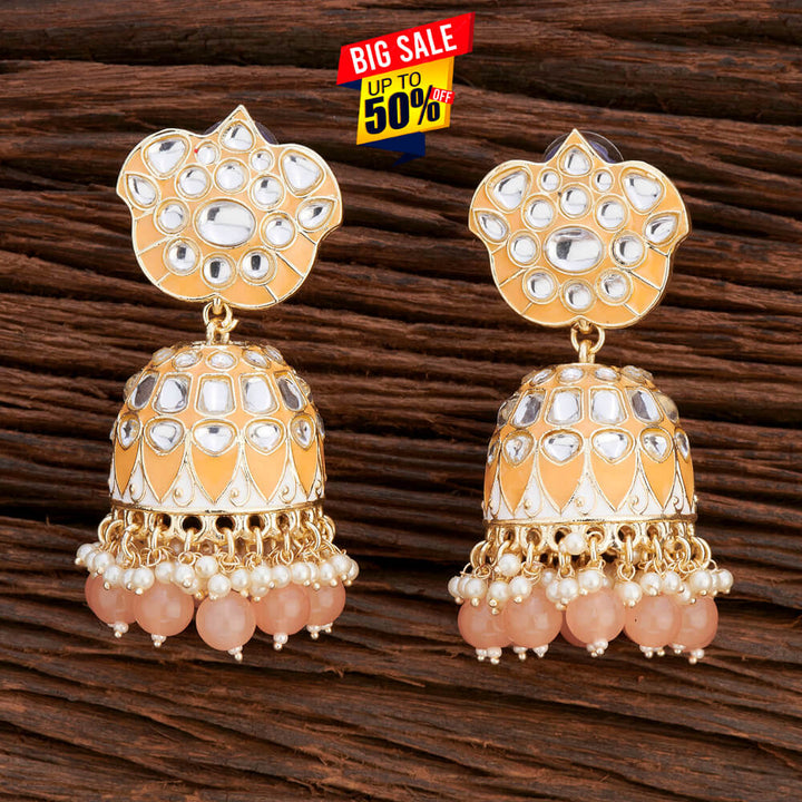 Indo Western Meenakari Earring With Gold Plating 108656