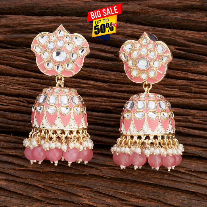 Indo Western Meenakari Earring With Gold Plating 108656