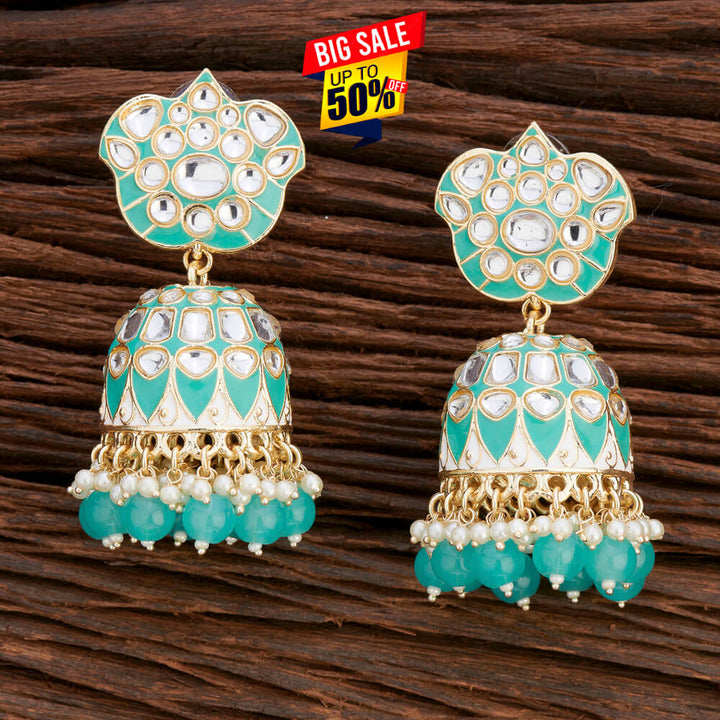 Indo Western Meenakari Earring With Gold Plating 108656