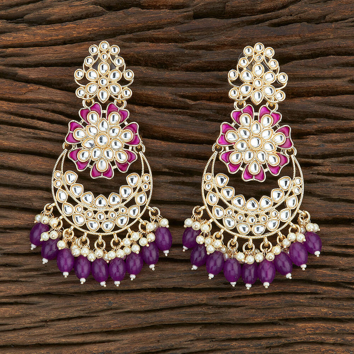 Indo Western Meenakari Earring With Gold Plating 108664