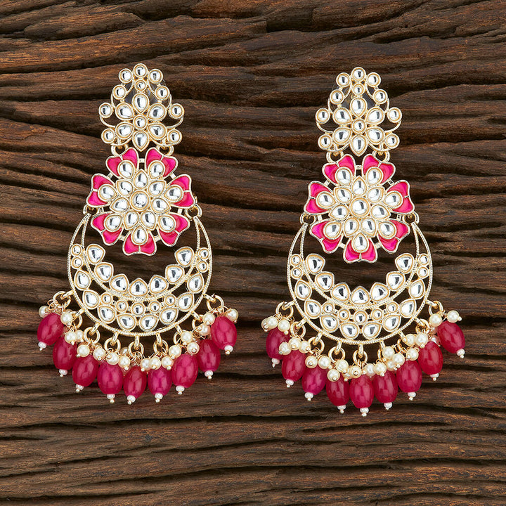 Indo Western Meenakari Earring With Gold Plating 108664