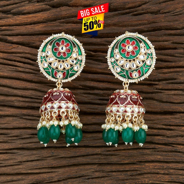 Indo Western Meenakari Earring With Gold Plating 108668