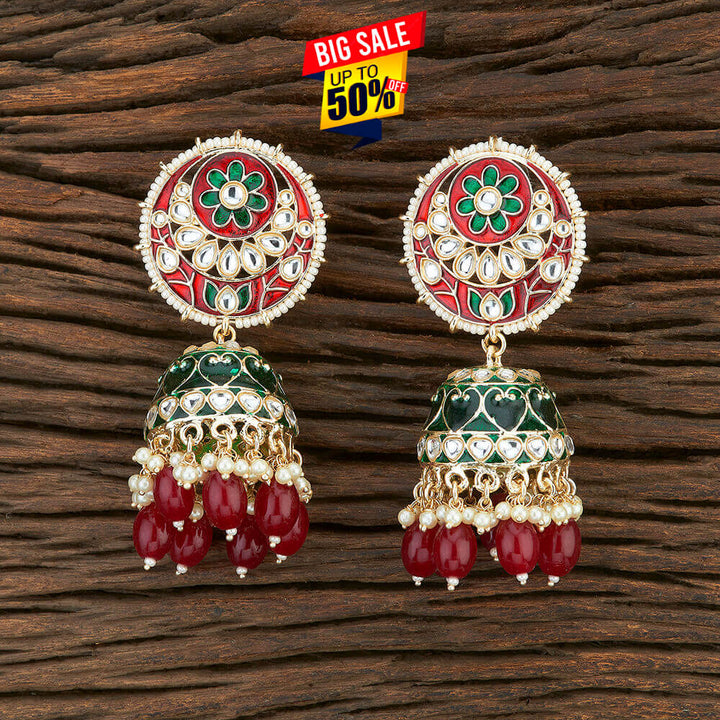 Indo Western Meenakari Earring With Gold Plating 108668