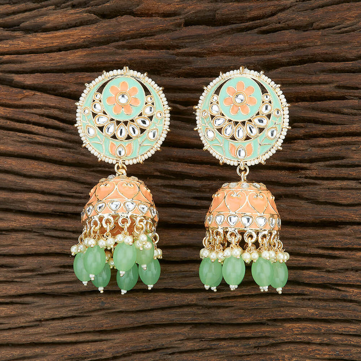 Indo Western Meenakari Earring With Gold Plating 108668