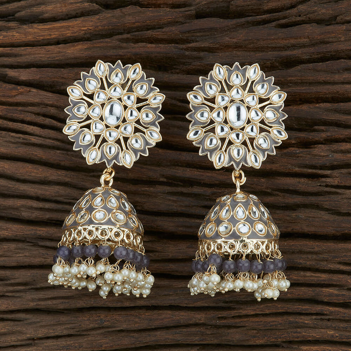 Indo Western Meenakari Earring With Gold Plating 108682