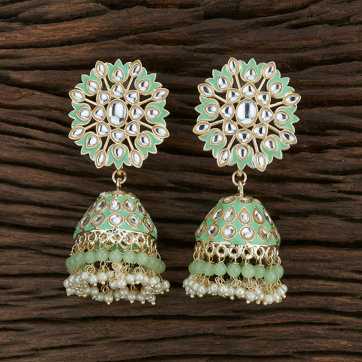 Indo Western Meenakari Earring With Gold Plating 108682