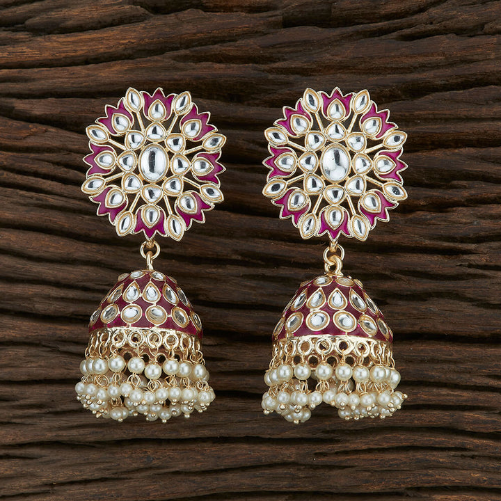 Indo Western Meenakari Earring With Gold Plating 108682