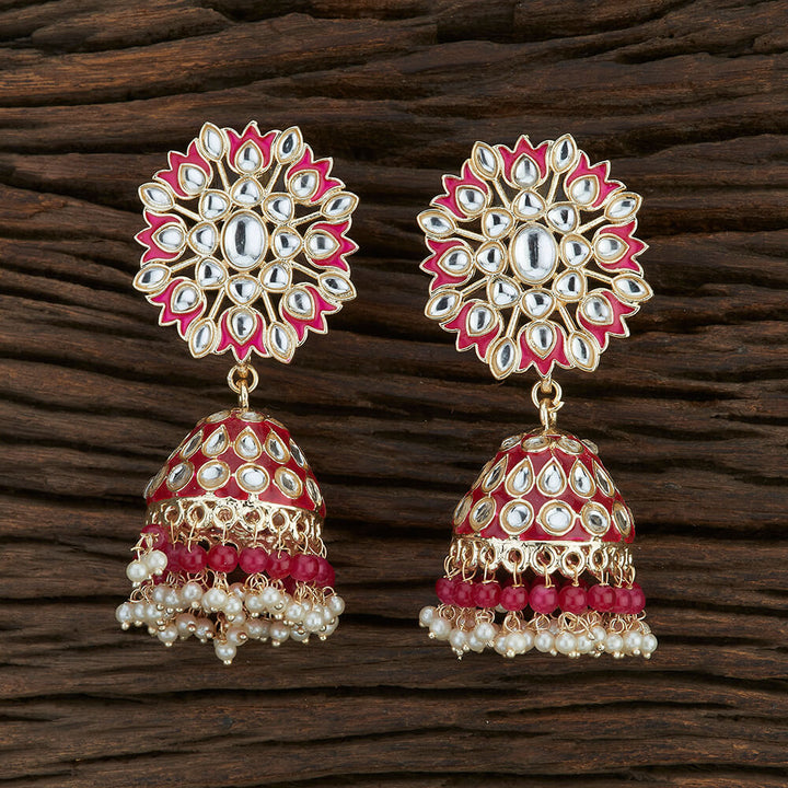 Indo Western Meenakari Earring With Gold Plating 108682