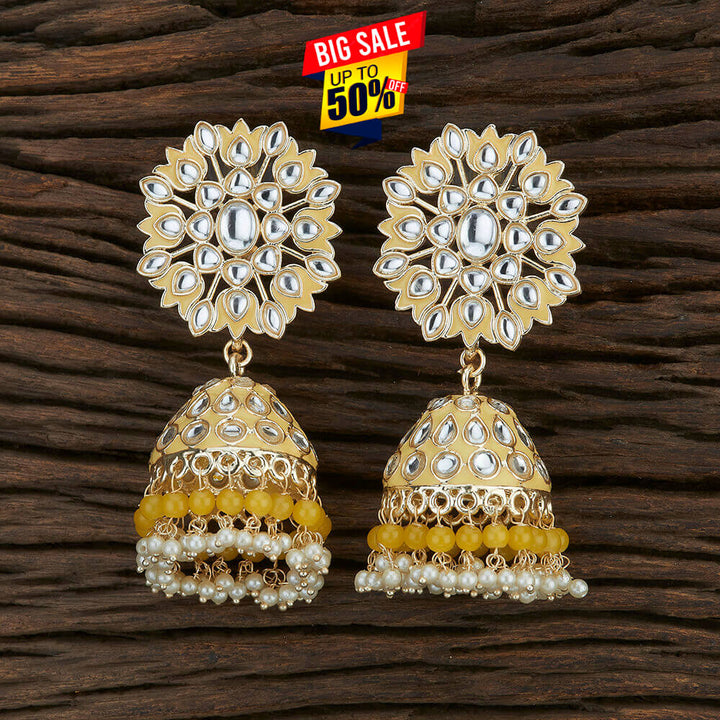 Indo Western Meenakari Earring With Gold Plating 108682