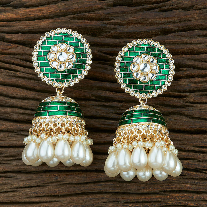 Indo Western Meenakari Earring With Gold Plating 108684