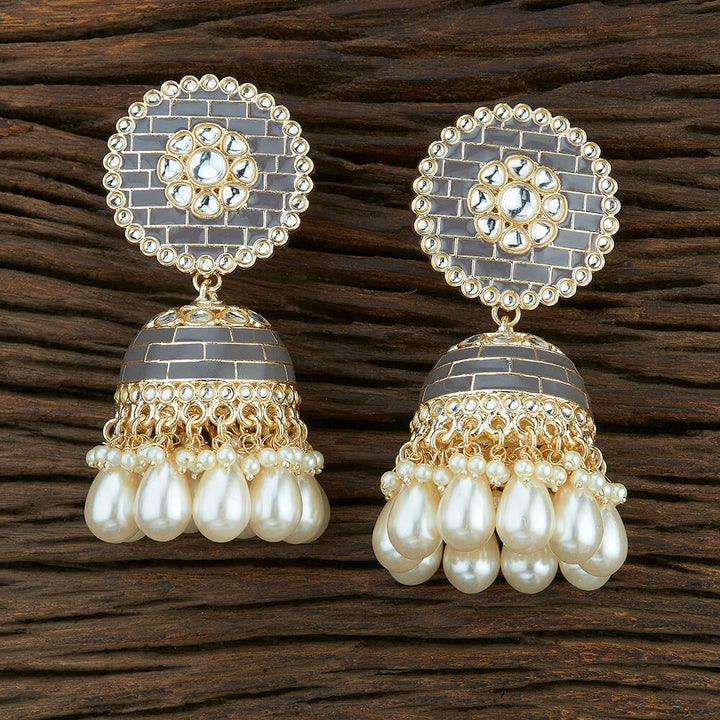 Indo Western Meenakari Earring With Gold Plating 108684