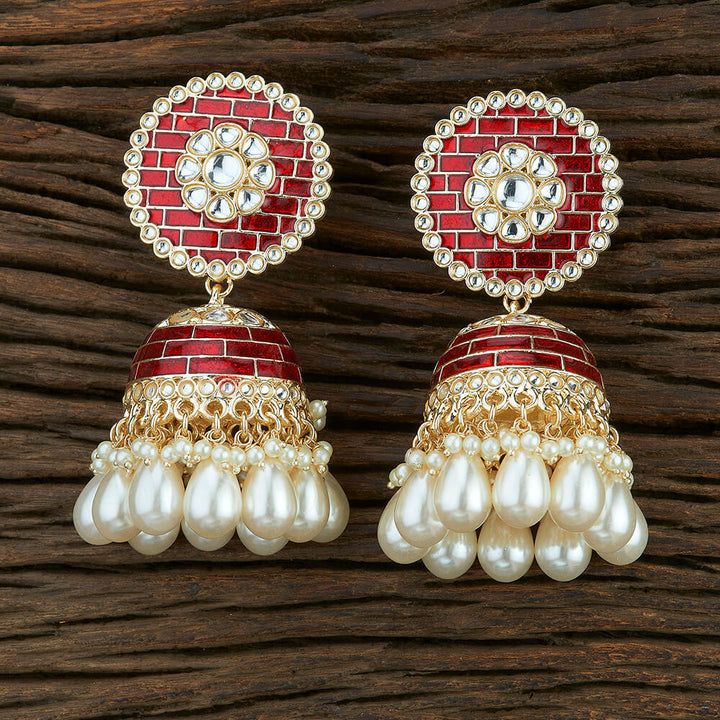 Indo Western Meenakari Earring With Gold Plating 108684