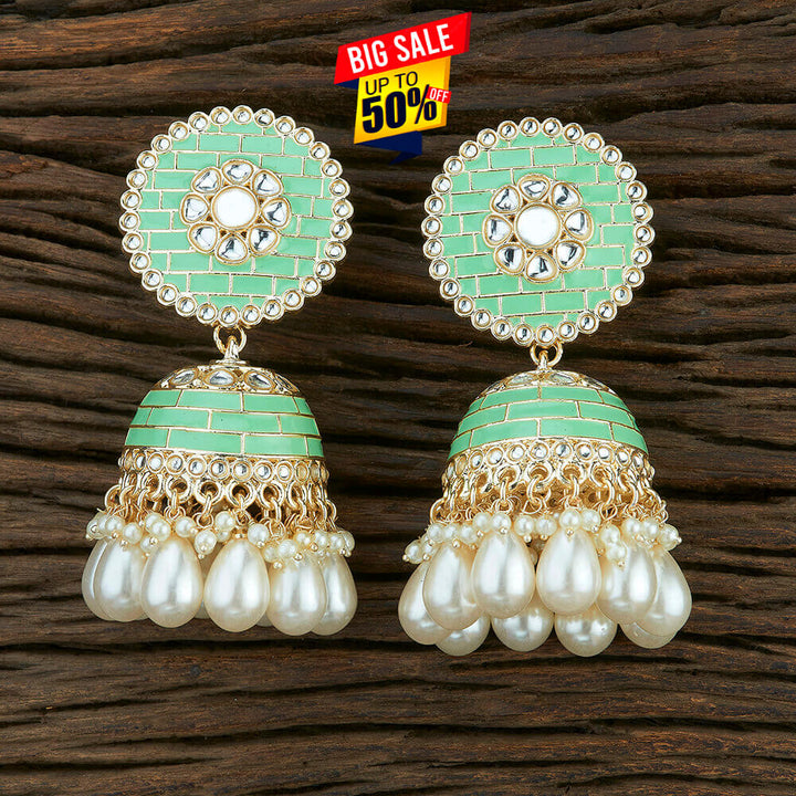 Indo Western Meenakari Earring With Gold Plating 108684