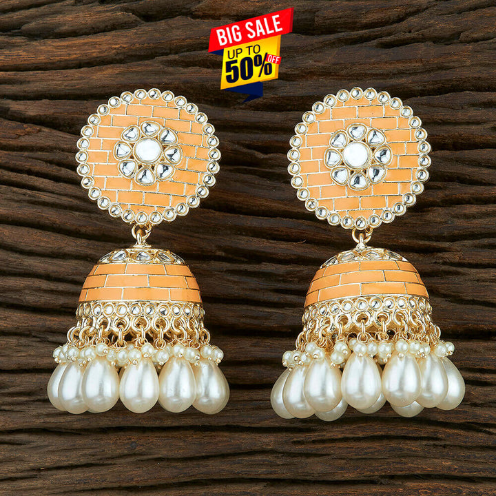 Indo Western Meenakari Earring With Gold Plating 108684