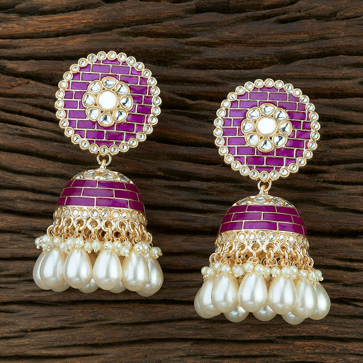 Indo Western Meenakari Earring With Gold Plating 108684