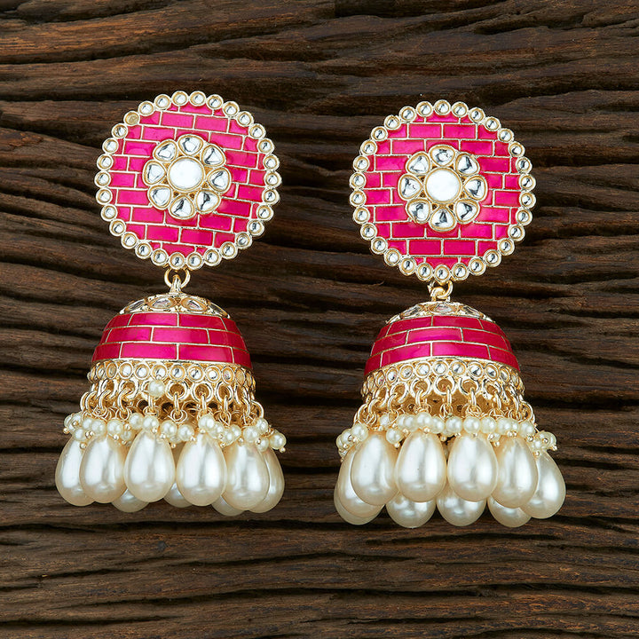 Indo Western Meenakari Earring With Gold Plating 108684