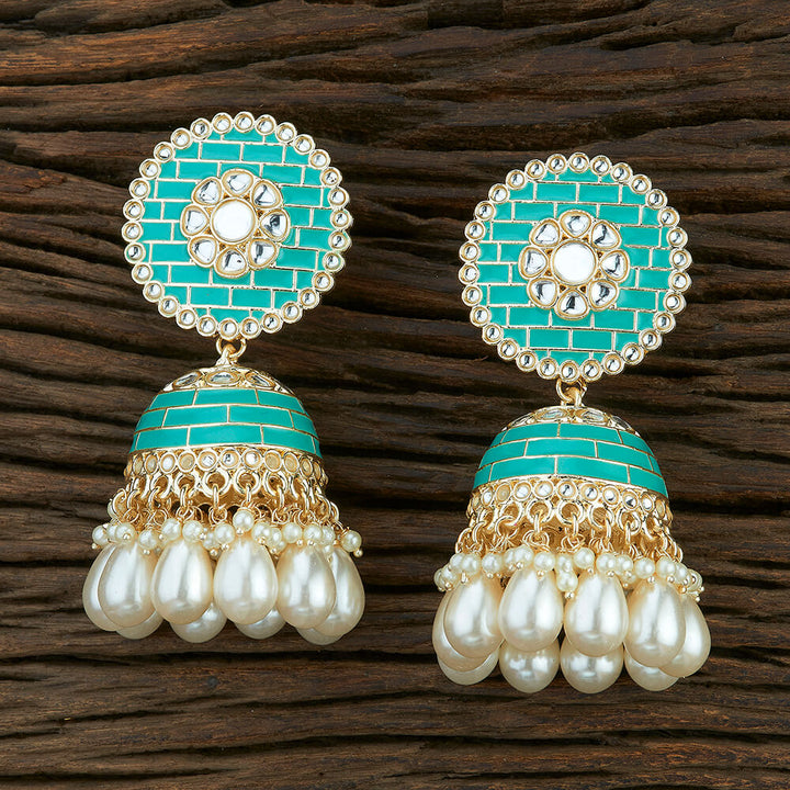 Indo Western Meenakari Earring With Gold Plating 108684