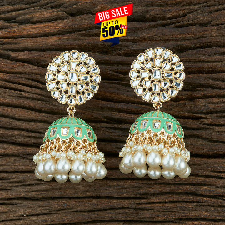 Indo Western Meenakari Earring With Gold Plating 108687