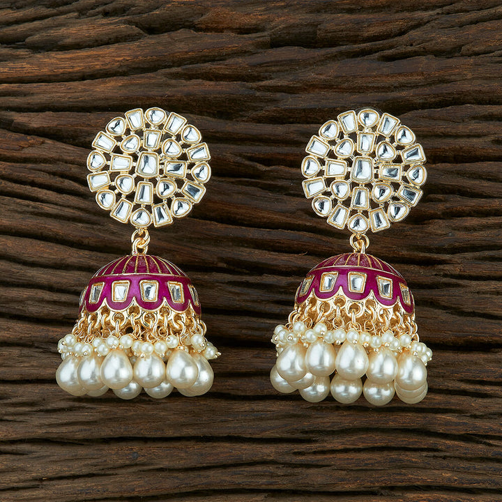 Indo Western Meenakari Earring With Gold Plating 108687