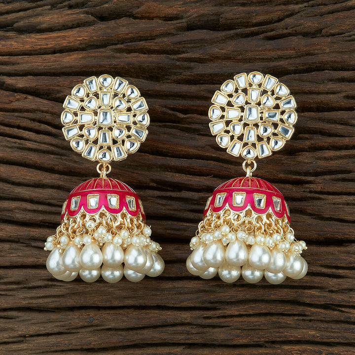 Indo Western Meenakari Earring With Gold Plating 108687