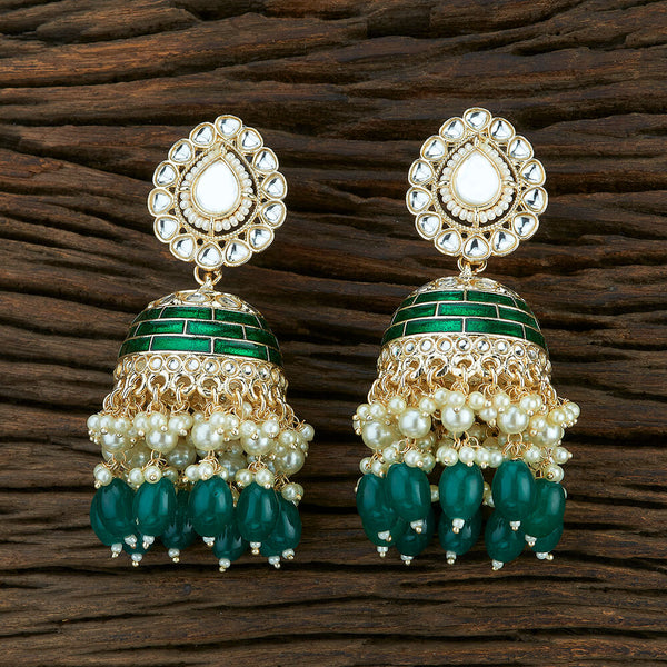 Indo Western Meenakari Earring With Gold Plating 108691