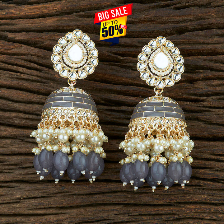 Indo Western Meenakari Earring With Gold Plating 108691